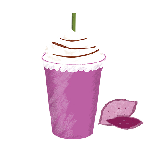 紫甜薯奶霜星冰樂 (台灣限定)