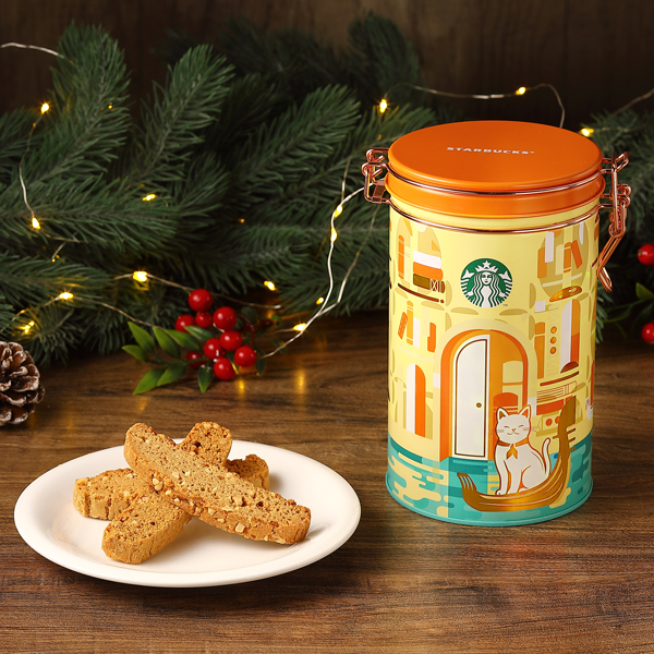 星巴克焦糖義式脆餅罐