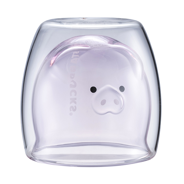 小豬造型雙層玻璃杯