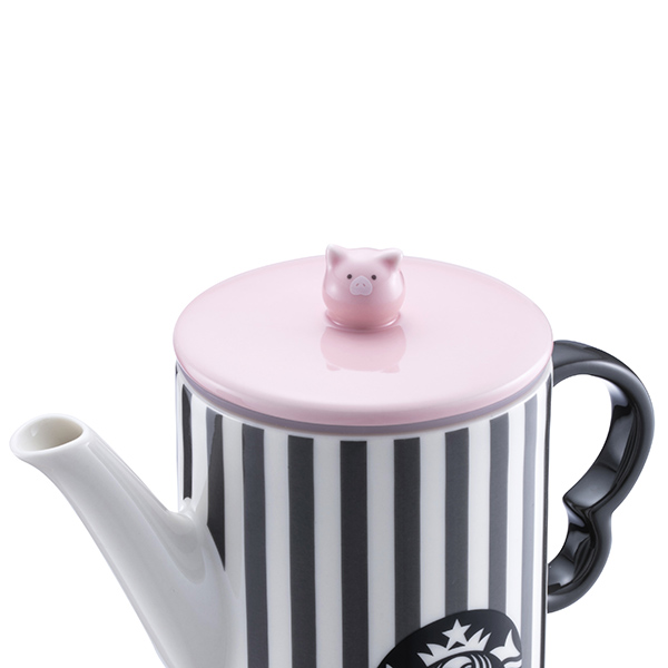 條紋小豬茶壺