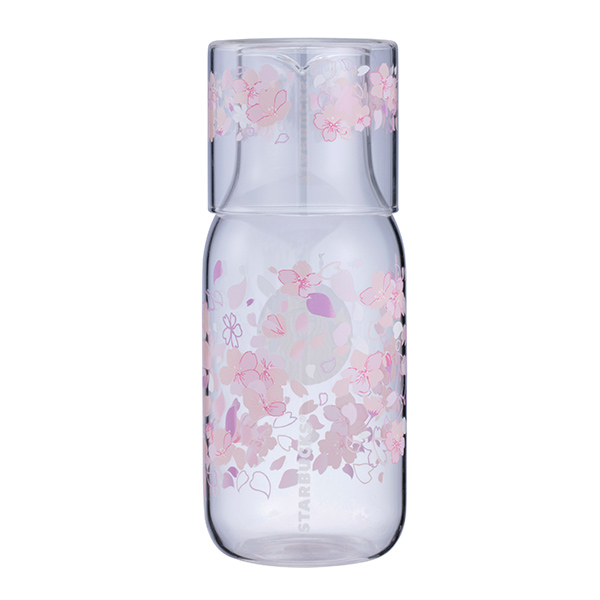 粉櫻玻璃瓶附杯