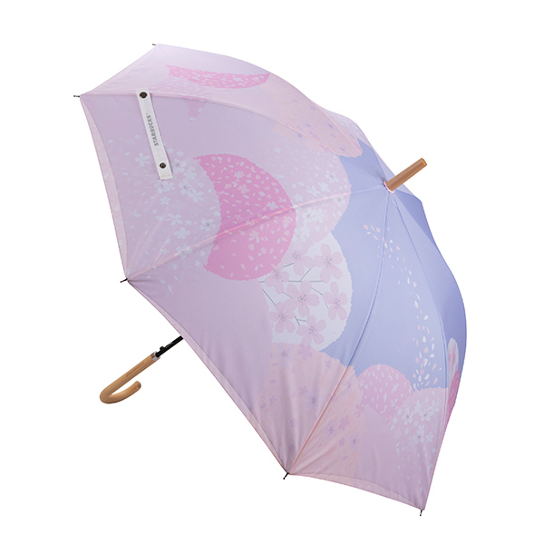 粉櫻山谷雨傘