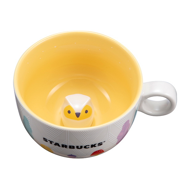 嬉戲貓頭鷹馬克杯