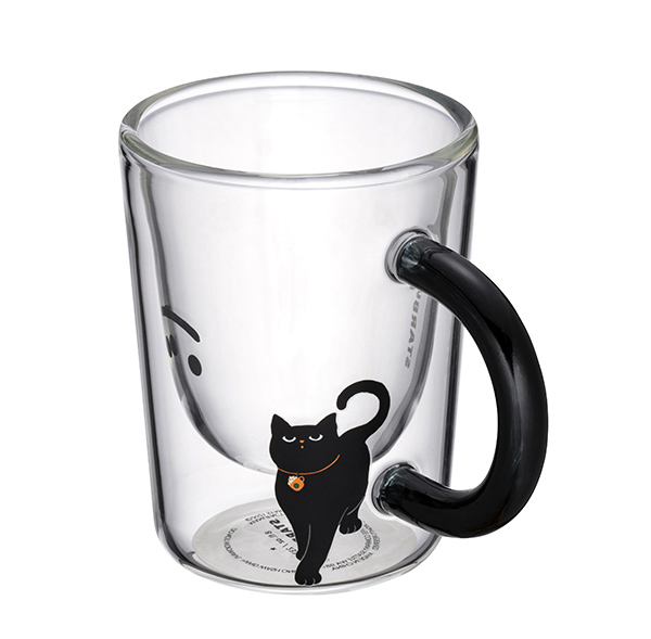 黑貓精靈搗蛋玻璃杯