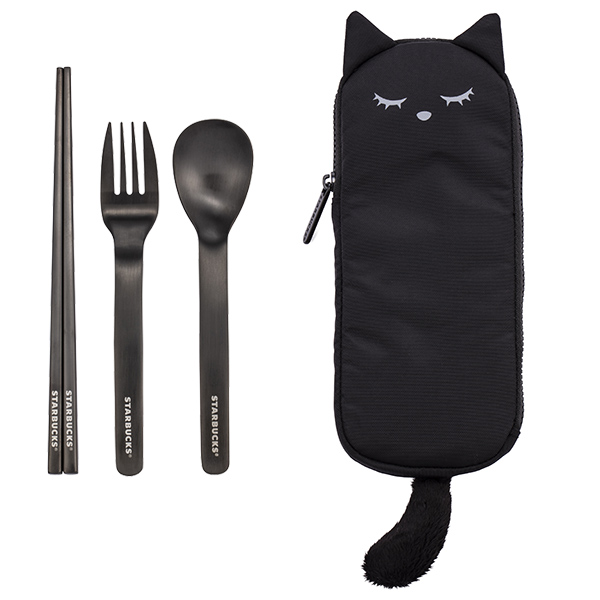 黑貓尾巴隨行餐具組
