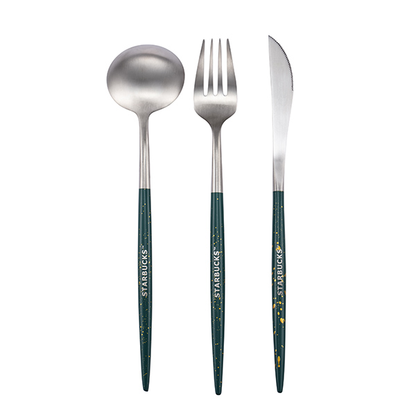 森林綠不鏽鋼餐具組