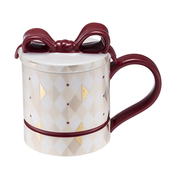 紅緞帶禮物馬克杯組