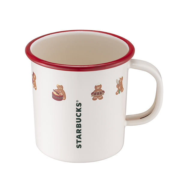 可愛薑餅人琺瑯杯