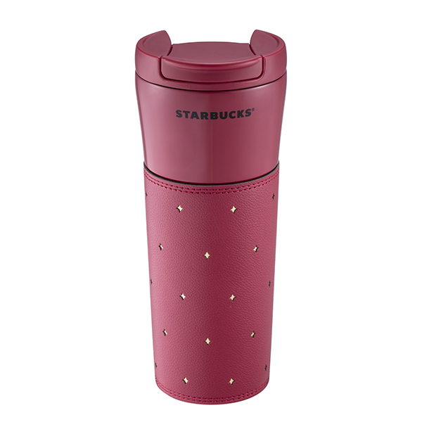 紅色星芒皮套不鏽鋼杯