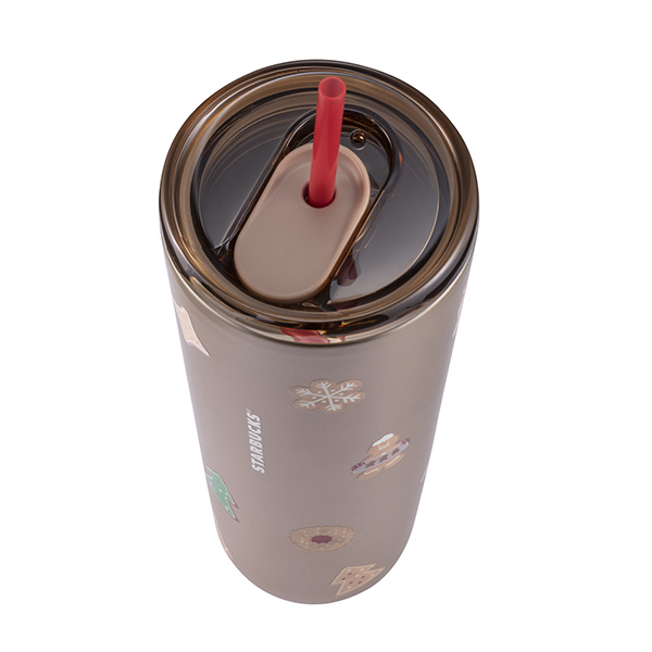 薑餅裝飾不鏽鋼TOGO冷水杯