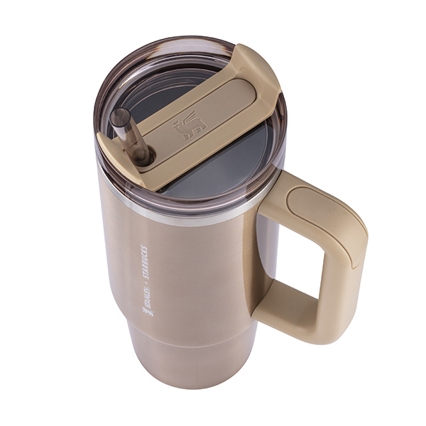 STANLEY香檳金30OZ不鏽鋼把手TOGO冷水杯