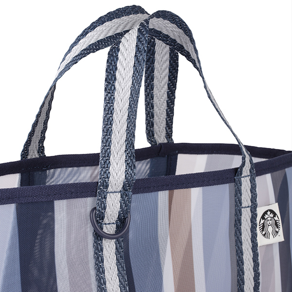 星質感直紋拼接網布提袋