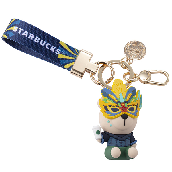 威尼斯面具小熊鑰匙圈