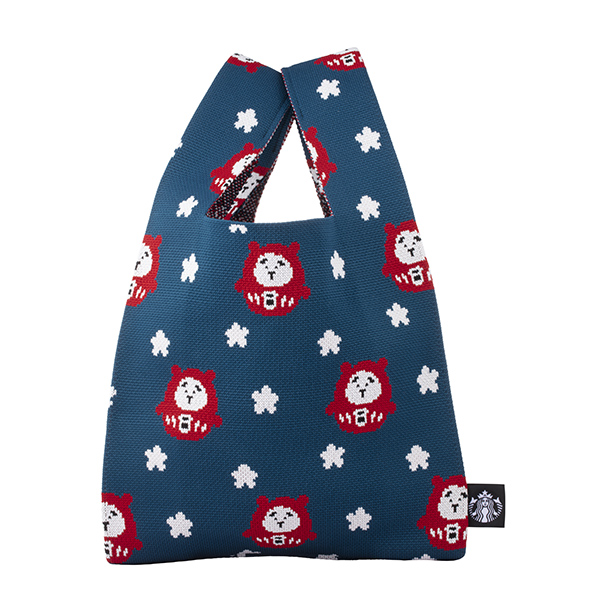 褔氣達摩小熊針織背心提袋