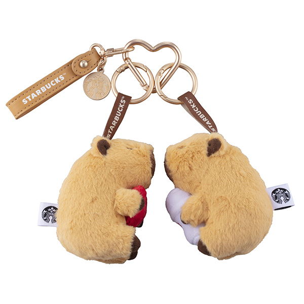 心心相吸水豚鑰匙圈組