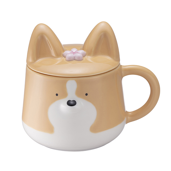 柯基賞櫻馬克杯