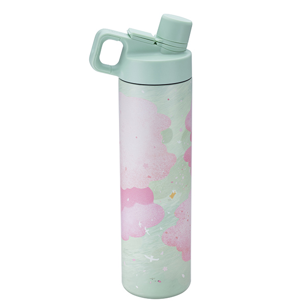 春櫻日和磁吸掀蓋不鏽鋼水瓶