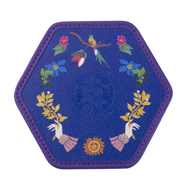 六角魔幻時刻皮革杯墊