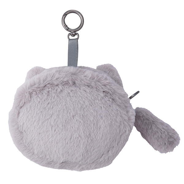 灰貓絨毛零錢包