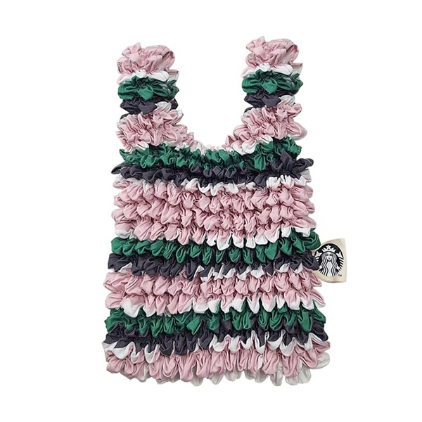 春日條紋輕巧彈性提袋