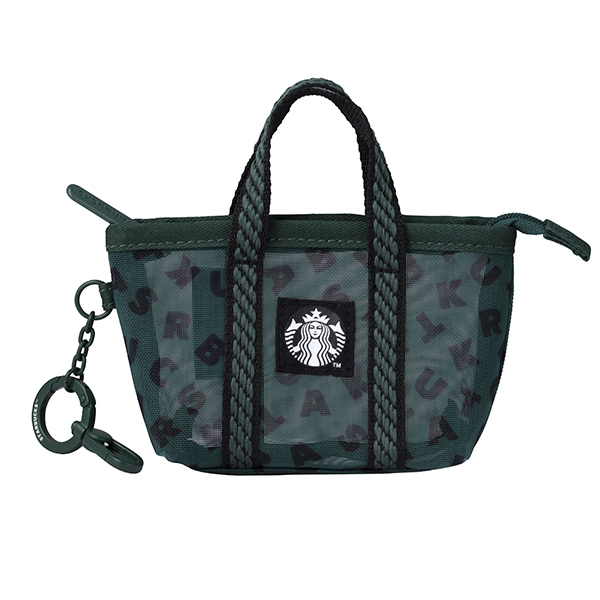 綠色品牌網布零錢包