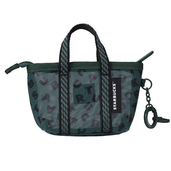 綠色品牌網布零錢包