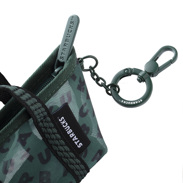 綠色品牌網布零錢包