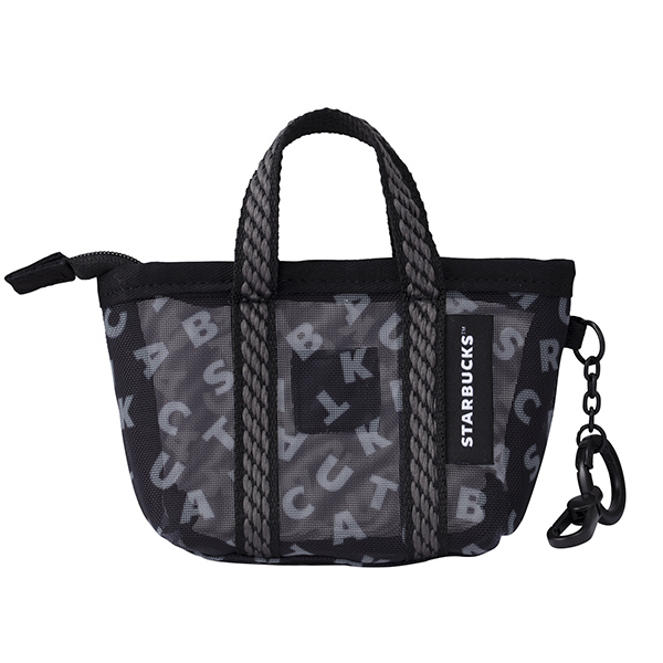 黑色品牌網布零錢包