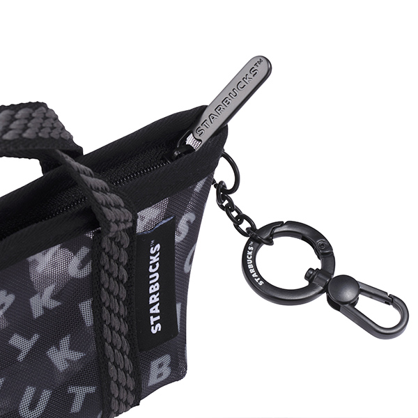 黑色品牌網布零錢包