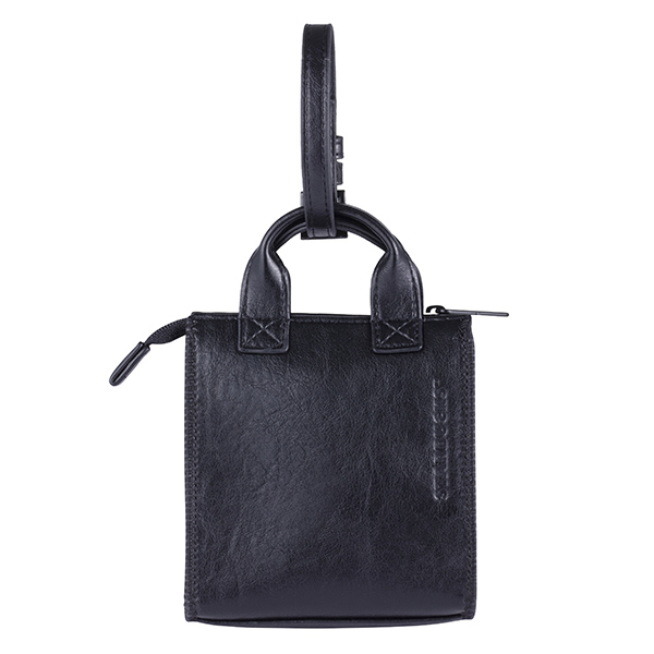 黑色皮革中禮袋迷你包