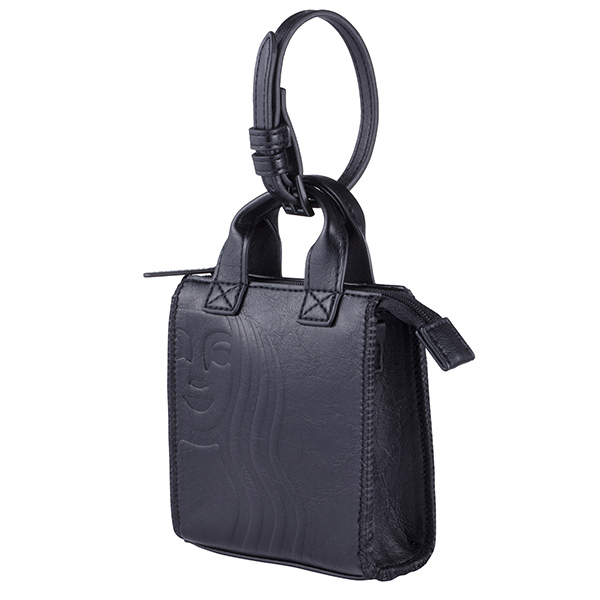 黑色皮革中禮袋迷你包