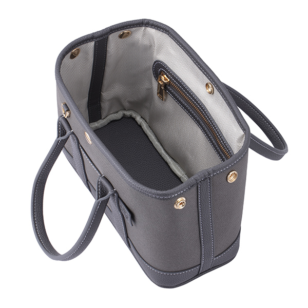 灰色女神皮革提背袋