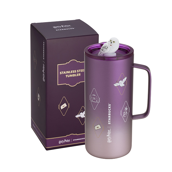 紫哈利波特貓頭鷹不鏽鋼杯