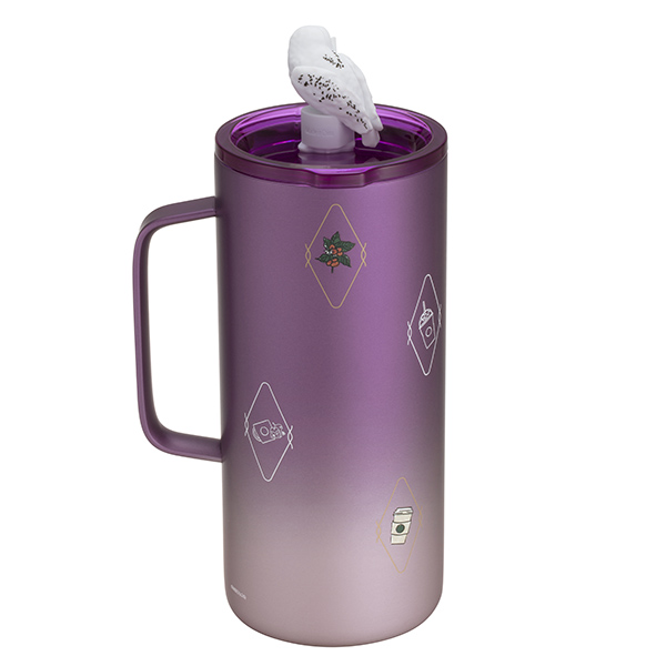 紫哈利波特貓頭鷹不鏽鋼杯