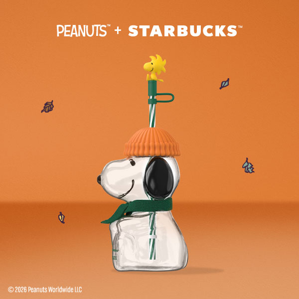 26PEANUTS TOGO玻璃冷水杯