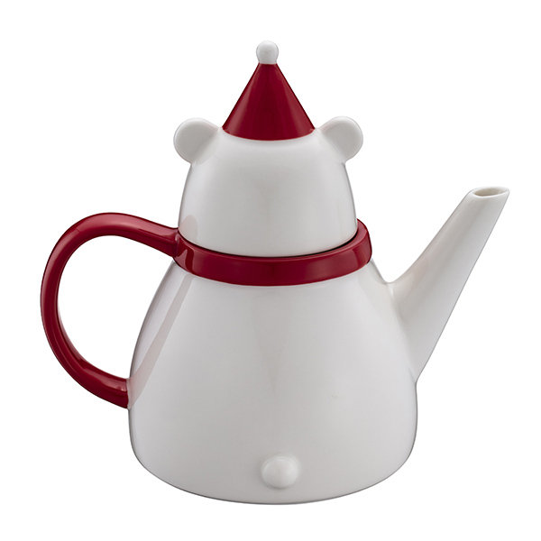 紅帽圍巾熊茶壺