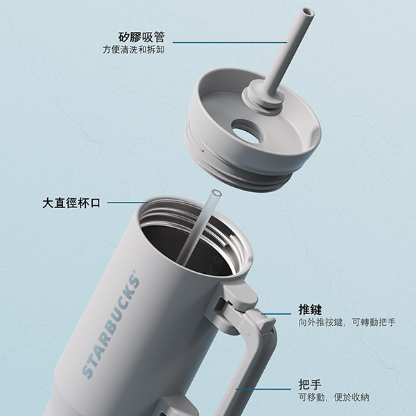 黑不鏽鋼把手可收TOGO冷水杯