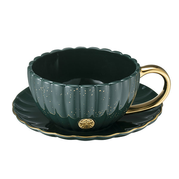 森林綠女神章杯盤組