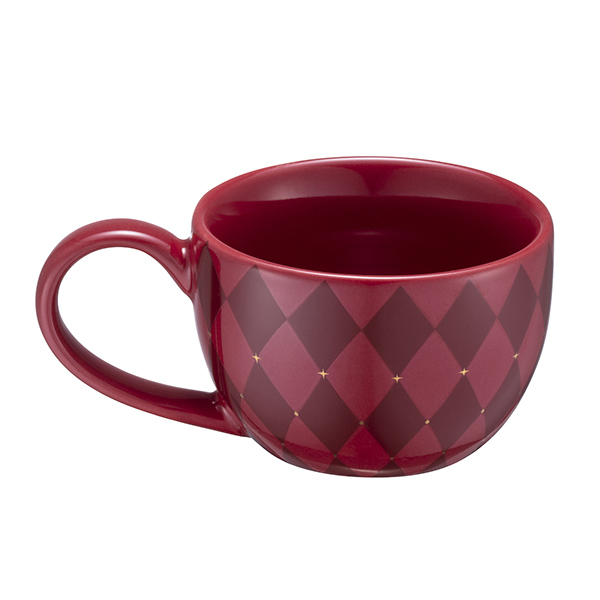 溫馨紅格紋杯盤組