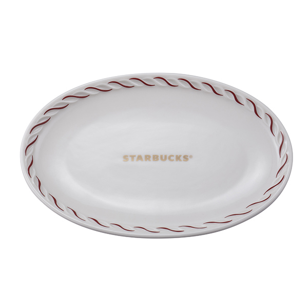 緞帶紋飾橢圓盤