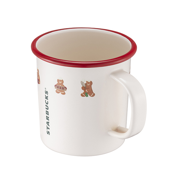 可愛薑餅人琺瑯杯