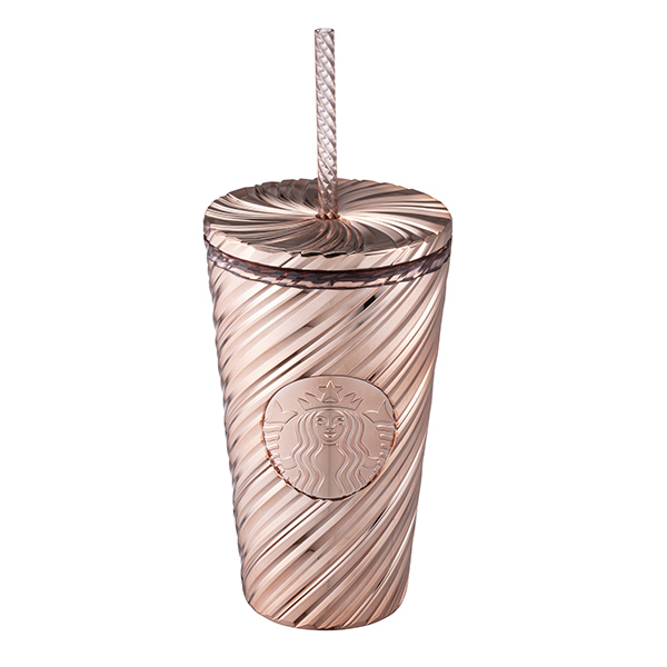 16OZSWIRL玫瑰金TOGO冷水杯