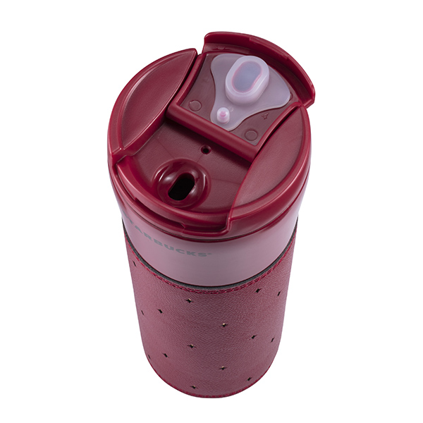 紅色星芒皮套不鏽鋼杯