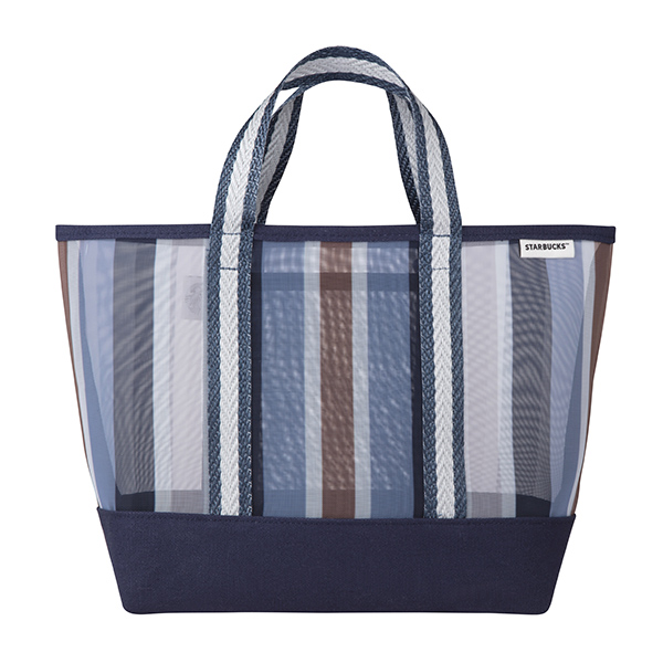 星質感直紋拼接網布提袋