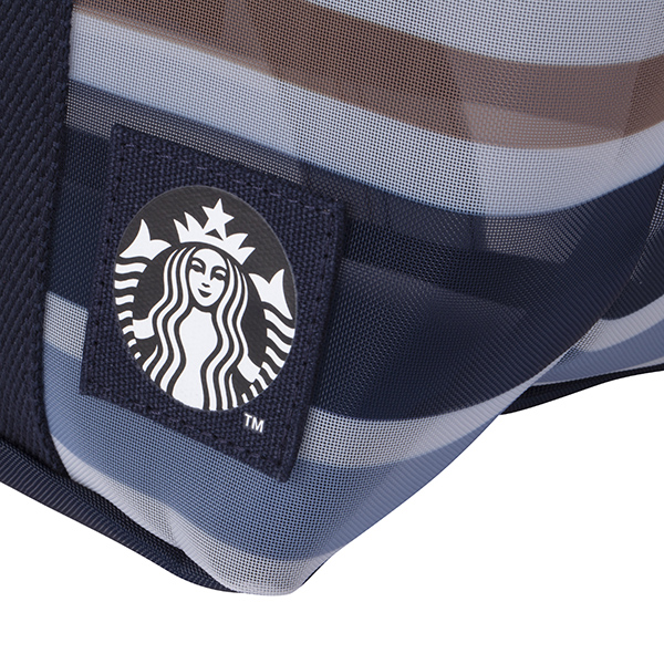 星質感條紋網布提背袋