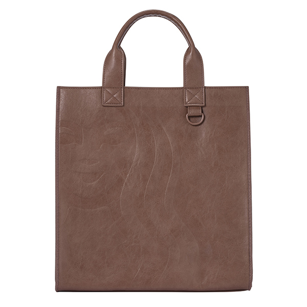 深棕皮革中禮袋提袋