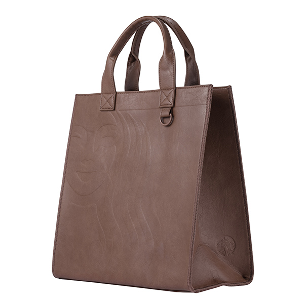 深棕皮革中禮袋提袋
