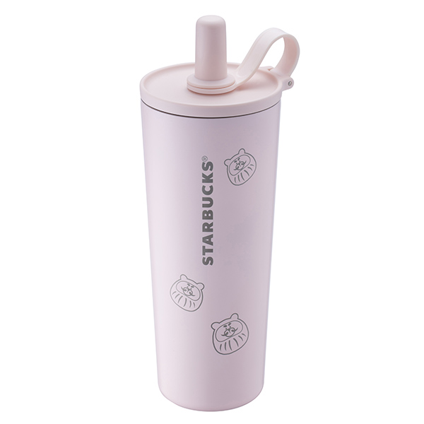 幸福達摩吸管蓋不鏽鋼TOGO冷水杯