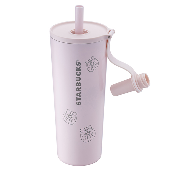 幸福達摩吸管蓋不鏽鋼TOGO冷水杯