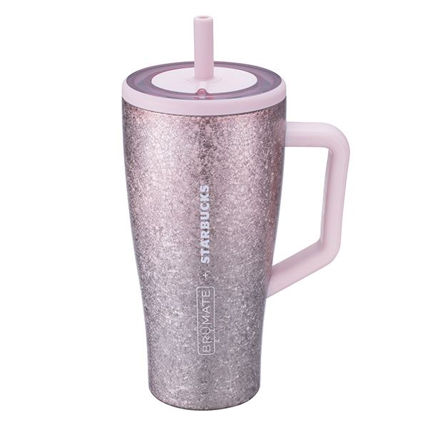 櫻色光彩30OZ不鏽鋼把手TOGO冷水杯